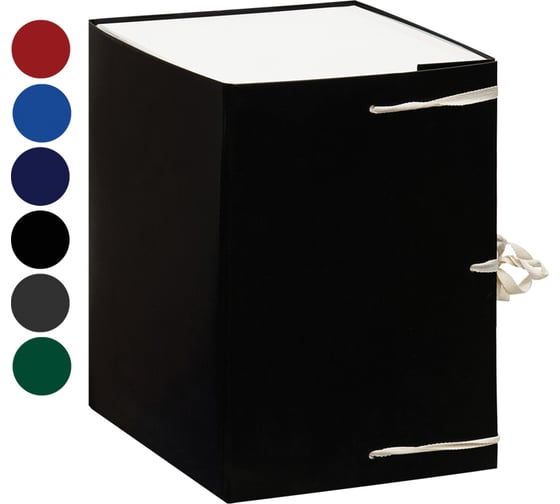 Изображение товара Архивный короб OfficeSpace с завязками разборный, бумвинил, 250 мм, клапан микрогофрокартон A-BAV25_199