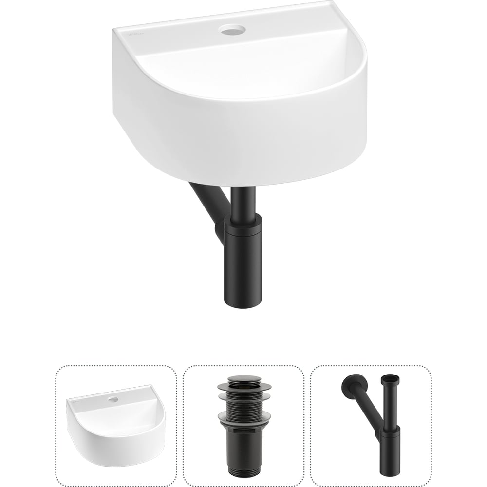 Изображение товара Мини-раковина для ванной комнаты или туалета Wellsee WC Area 3 в 1 глянцевый белый