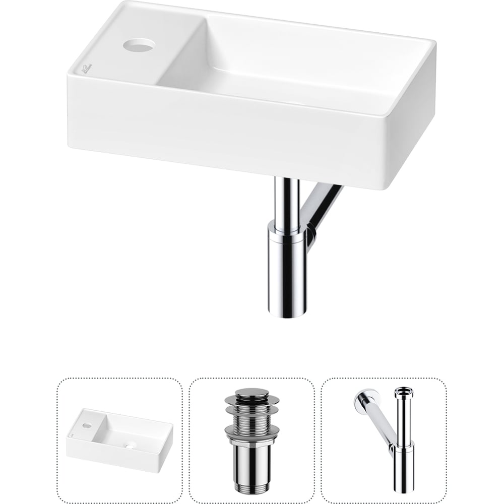 Изображение товара Мини-раковина для ванной комнаты или туалета Wellsee WC Area 3 в 1 белая