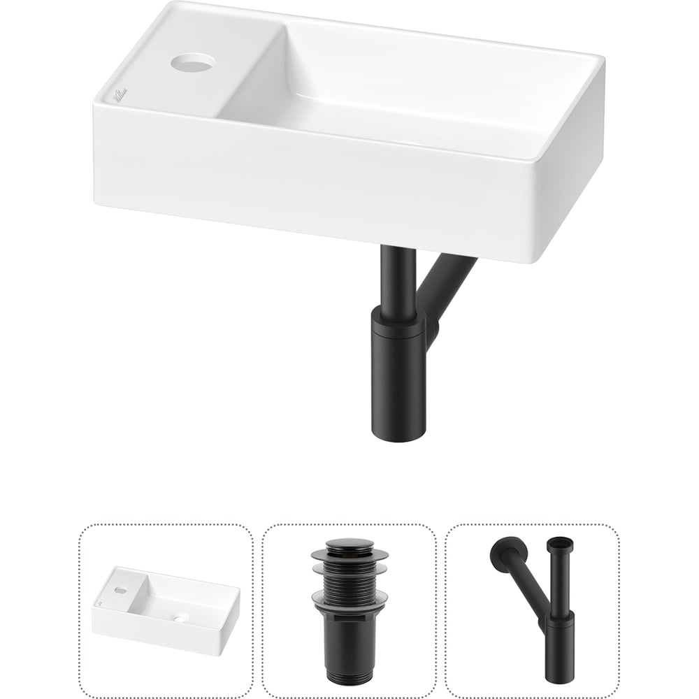 Изображение товара Мини-раковина для ванной комнаты или туалета Wellsee WC Area современная белая