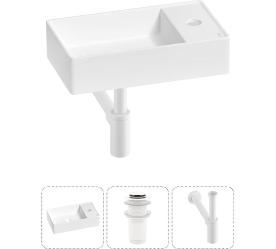 Изображение товара Мини-раковина для ванной комнаты или туалета Wellsee WC Area в наборе 3 в 1 20213633R