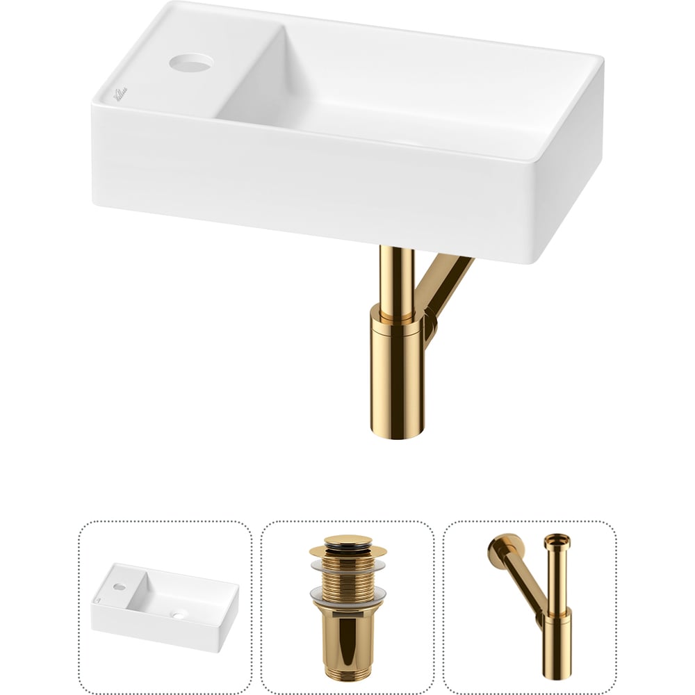 Изображение товара Мини-раковина для ванной и туалета Wellsee WC Area 3в1 белый матовый фарфор