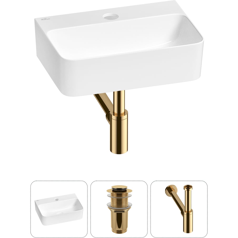 Изображение товара Мини-раковина для ванной комнаты или туалета Wellsee WC Area 3 в 1 фарфор белая