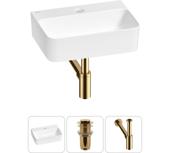 Изображение товара Мини-раковина для ванной комнаты или туалета Wellsee WC Area в наборе 3 в 1 20213600R