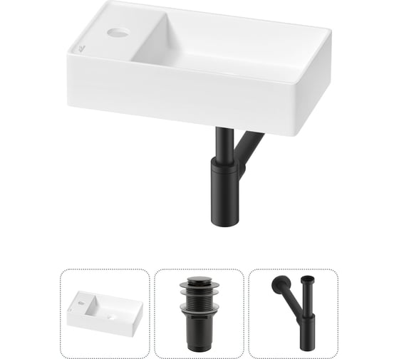 Изображение товара Мини-раковина для ванной комнаты или туалета Wellsee WC Area в наборе 3 в 1 20213815R