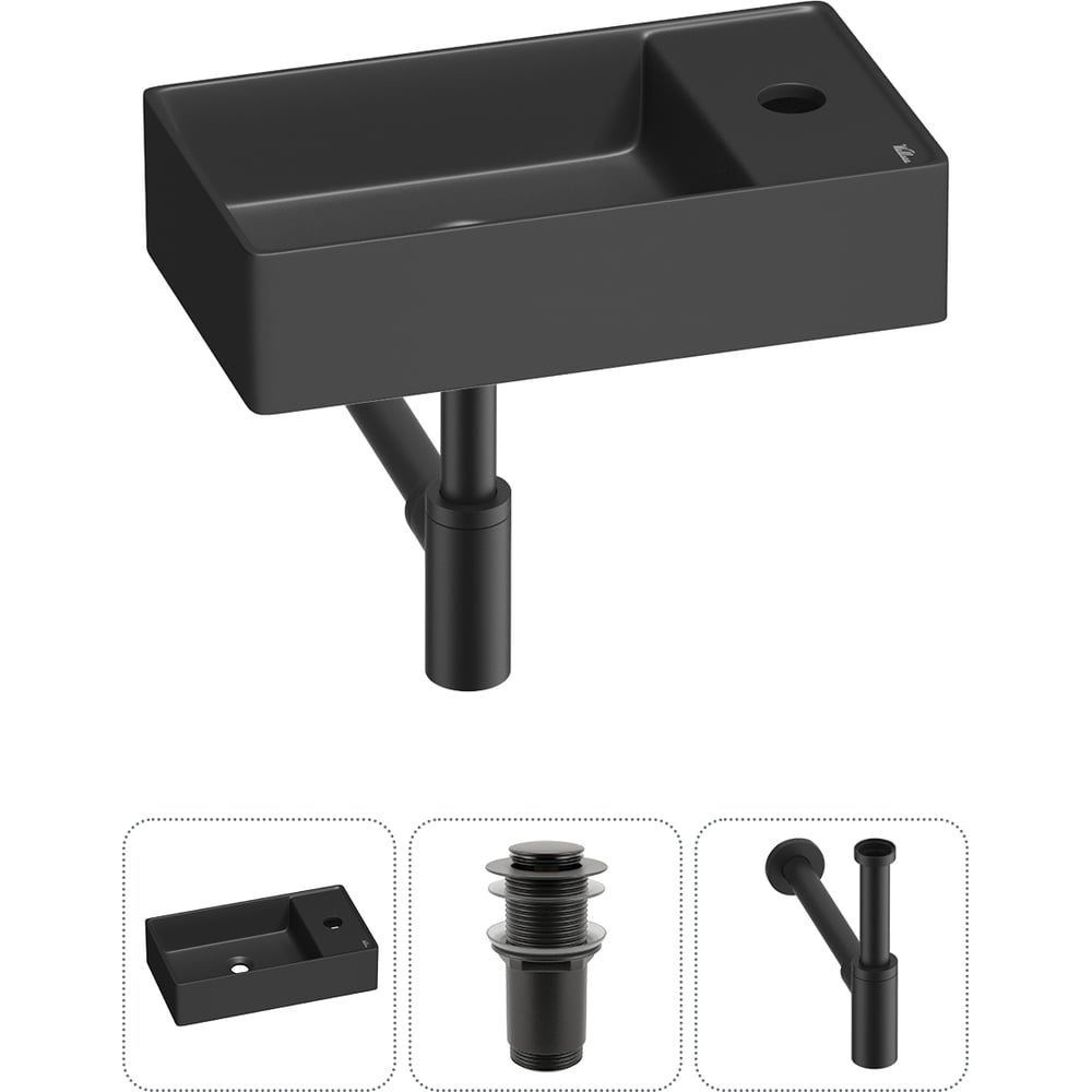 Изображение товара Мини-раковина для ванной комнаты или туалета Wellsee WC Area в наборе 3 в 1 20213742R