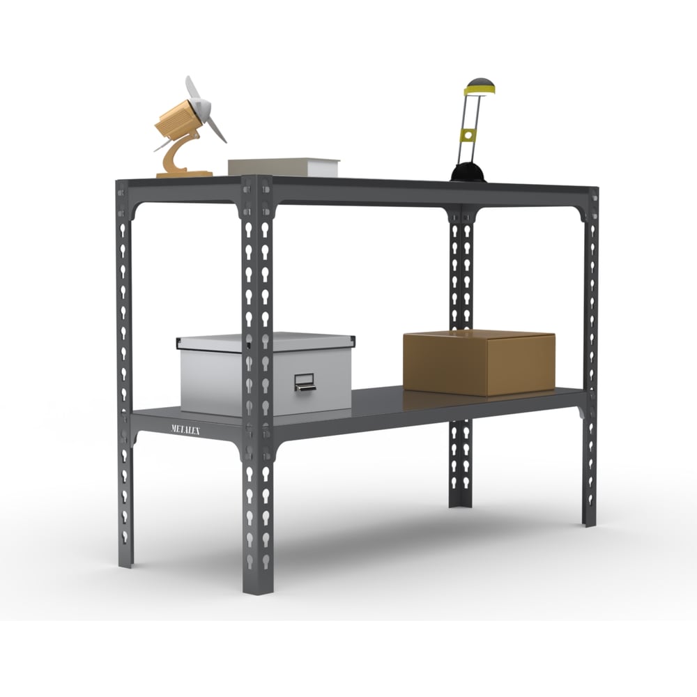Изображение товара Стол-верстак Metalex ООО 950x1600x600 одна полка, серый 111595