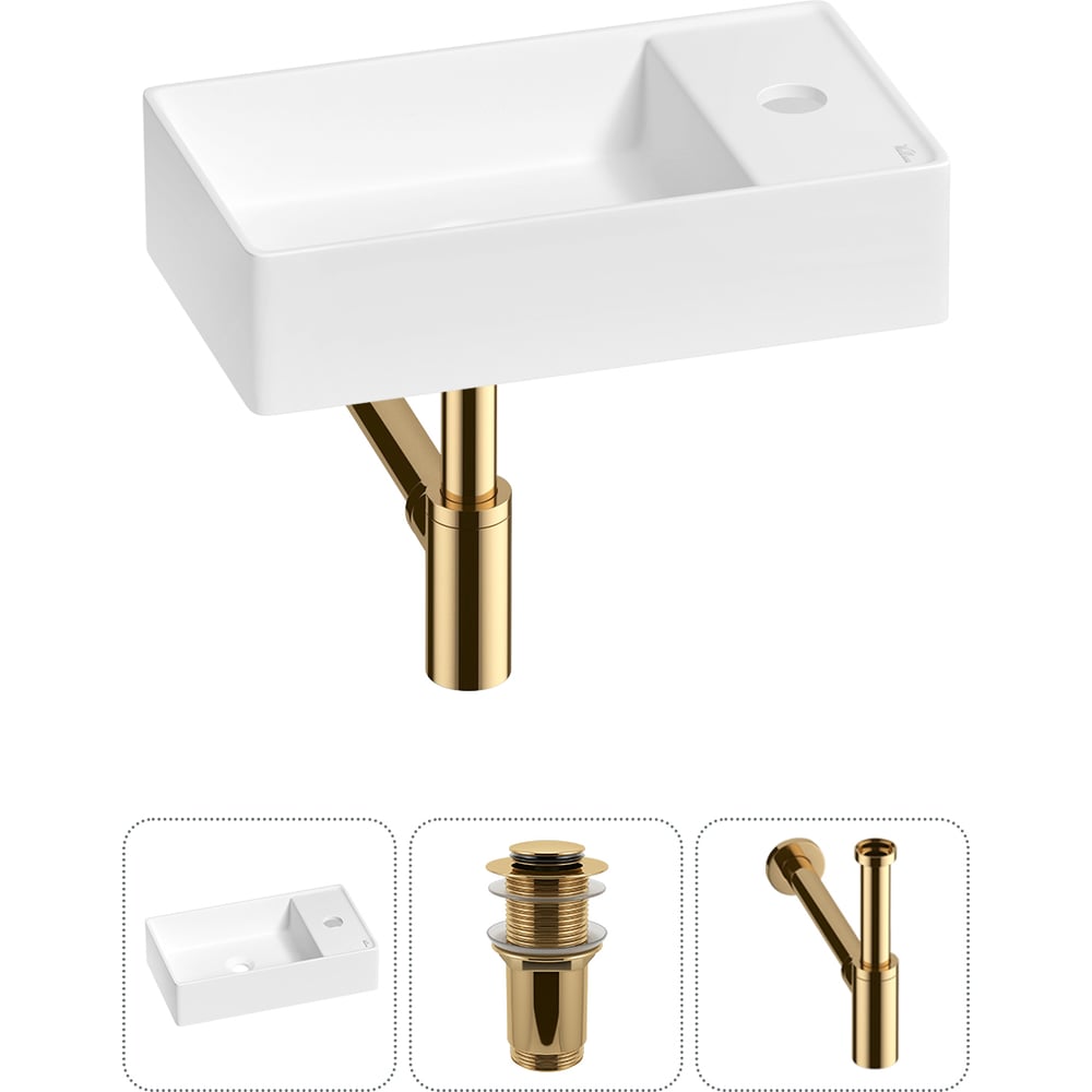 Изображение товара Мини-раковина для ванной комнаты Wellsee WC Area 3 в 1 белая глянец