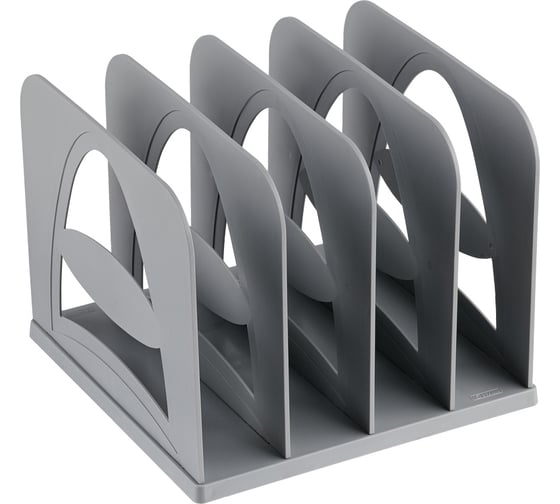 Изображение товара Вертикальный лоток-сортер Стамм сборный, 4 отделения, серый СО01