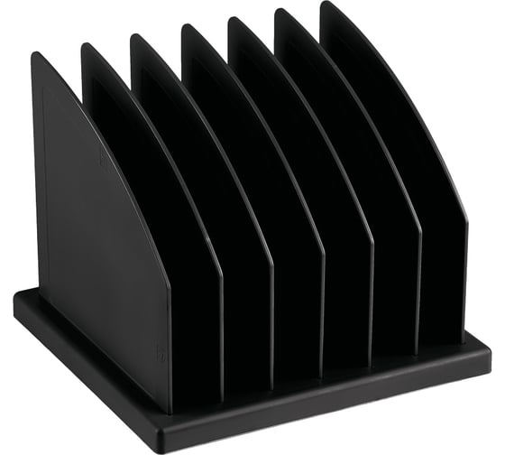 Изображение товара Сборная подставка для журналов и бумаг Стамм 6 отделений, черная СО42