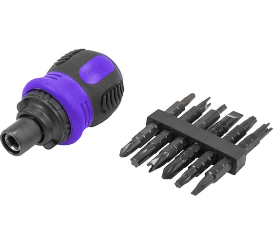 Изображение товара Отвертка реверсивная в комплекте с битами MEGATOOLS набор MT-32807MR(62042)