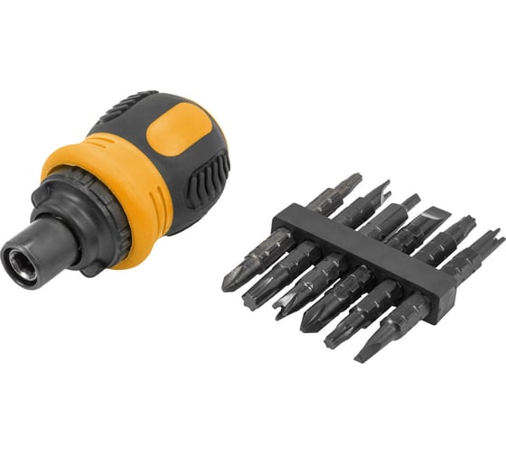 Изображение товара Отвертка реверсивная в комплекте с битами ISMA набор ISMA-32807MR(62039)