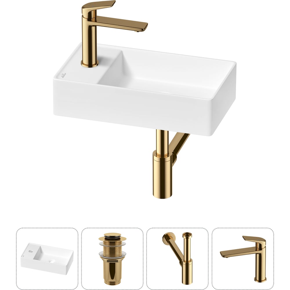 Изображение товара Мини-раковина для ванной с комплектом смесителя и сифоном WC Area