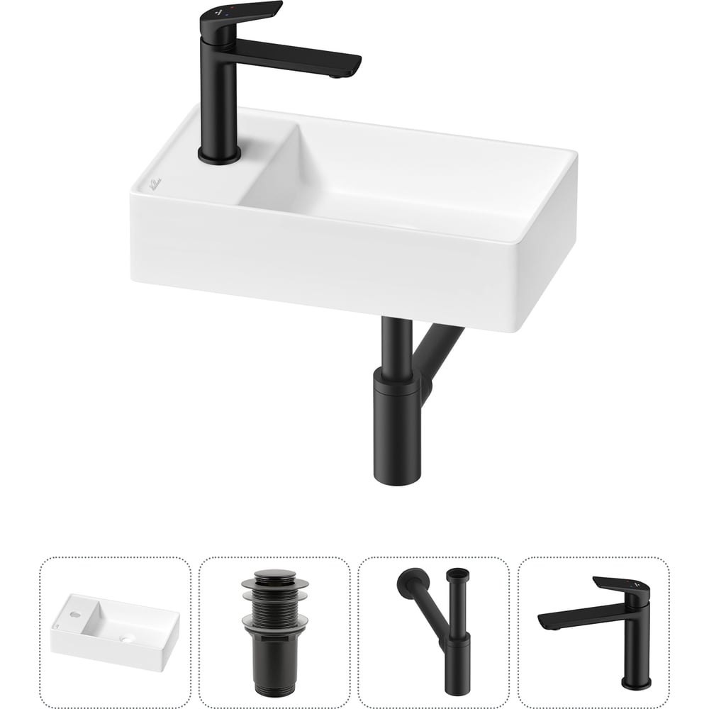 Изображение товара Мини-раковина для ванной комнаты Wellsee WC Area 20213819R белый матовый