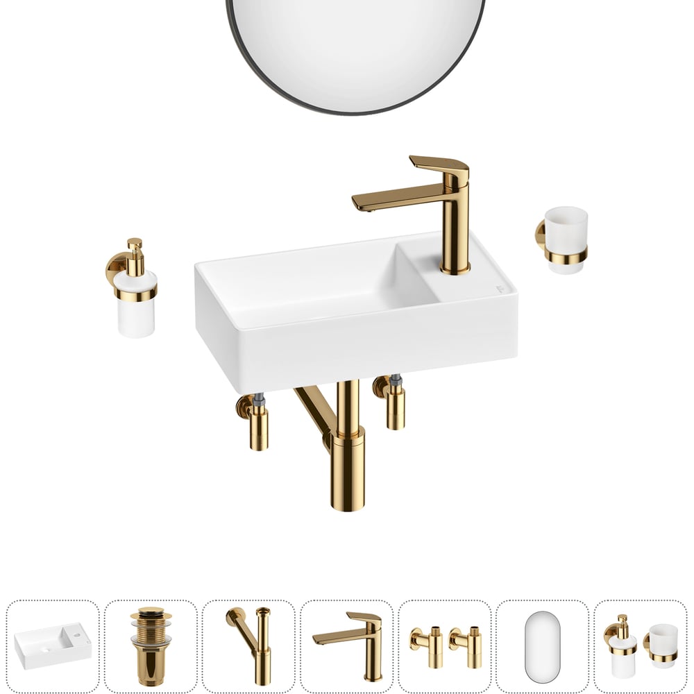 Изображение товара Мини-раковина для ванной комнаты или туалета Wellsee WC Area 7 в 1