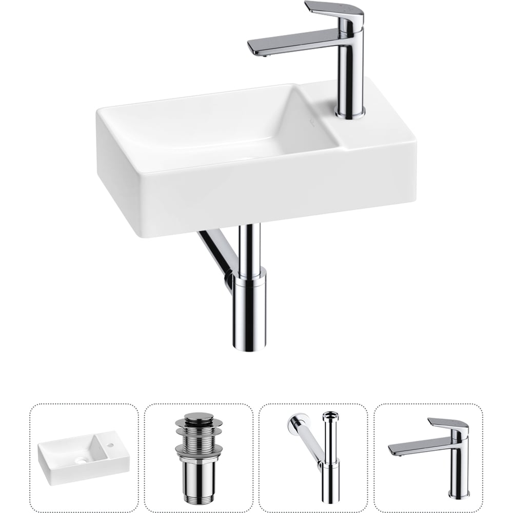 Изображение товара Мини-раковина для ванной комнаты или туалета Wellsee WC Area 4 в 1