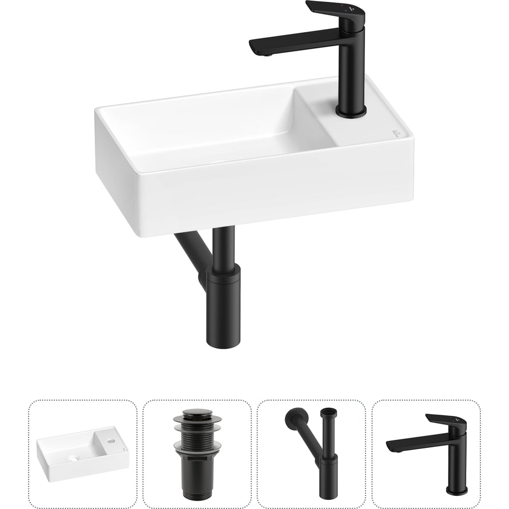 Изображение товара Мини-раковина для ванной комнаты и туалета Wellsee WC Area 4 в 1 белая