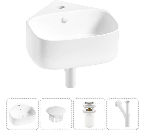 Изображение товара Мини-раковина для ванной комнаты или туалета Wellsee WC Area в наборе 4 в 1 20217068R