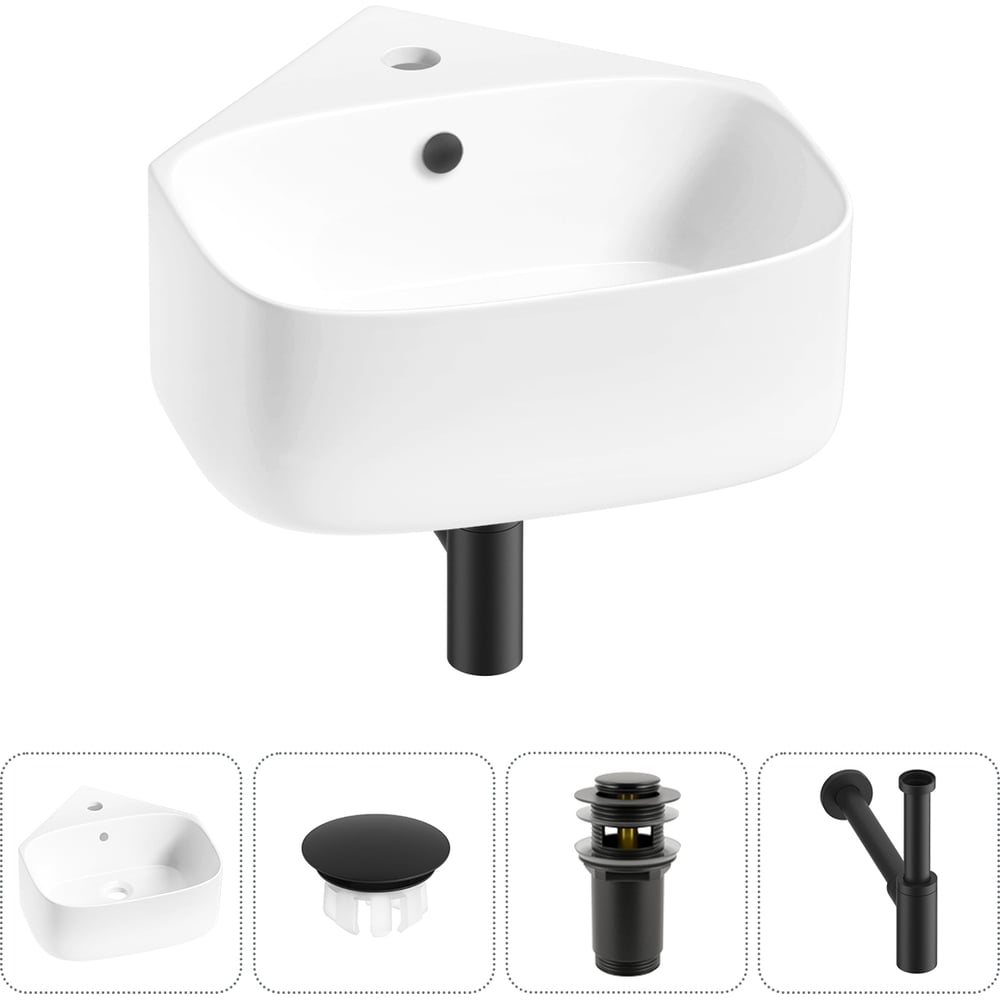 Изображение товара Мини-раковина для ванной комнаты или туалета Wellsee WC Area 4 в 1 угловая белая