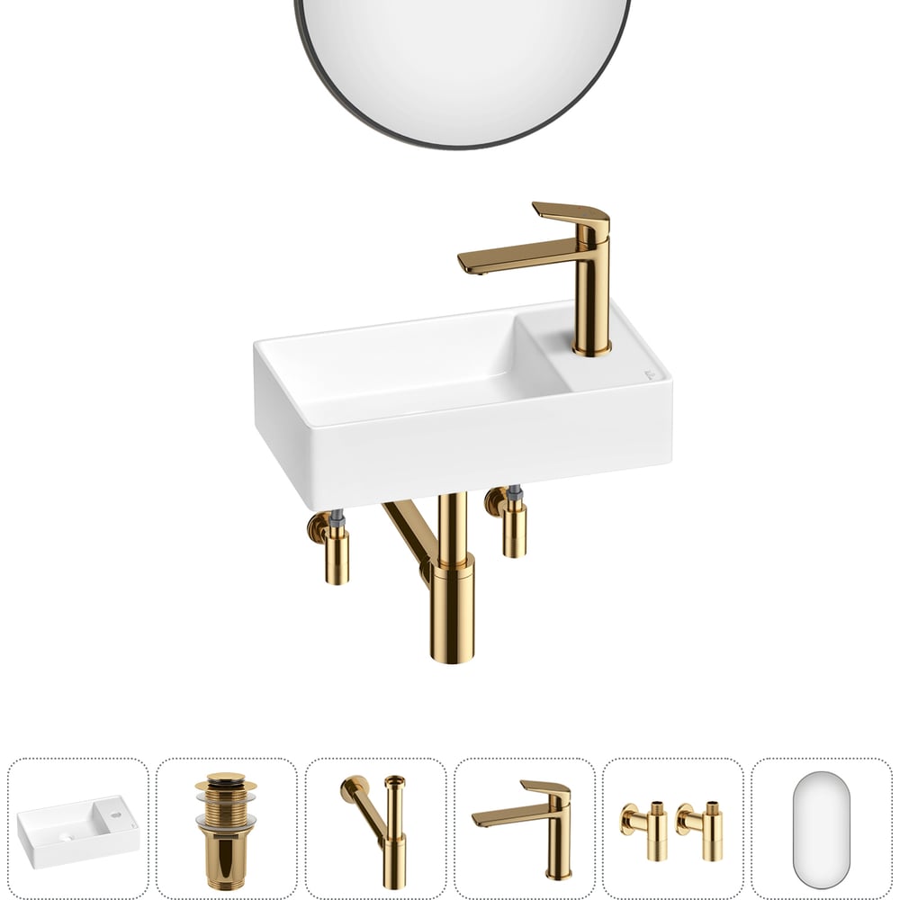 Изображение товара Мини-раковина для ванной комнаты или туалета Wellsee WC Area 6 в 1