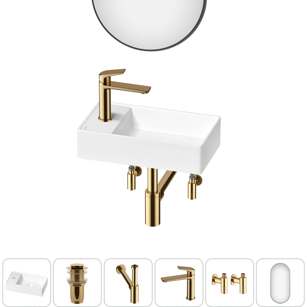 Изображение товара Мини-раковина для ванной комнаты и туалета Wellsee WC Area 6 в 1 белая