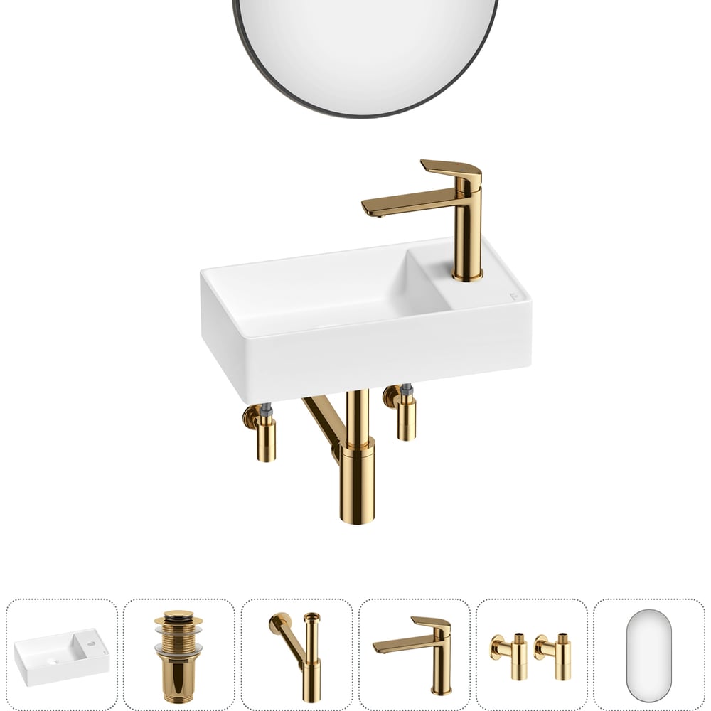 Изображение товара Мини-раковина для ванной комнаты и туалета Wellsee WC Area 6 в 1