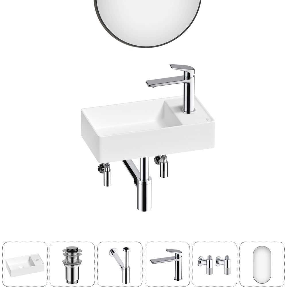 Изображение товара Мини-раковина для ванной комнаты или туалета Wellsee WC Area 6 в 1