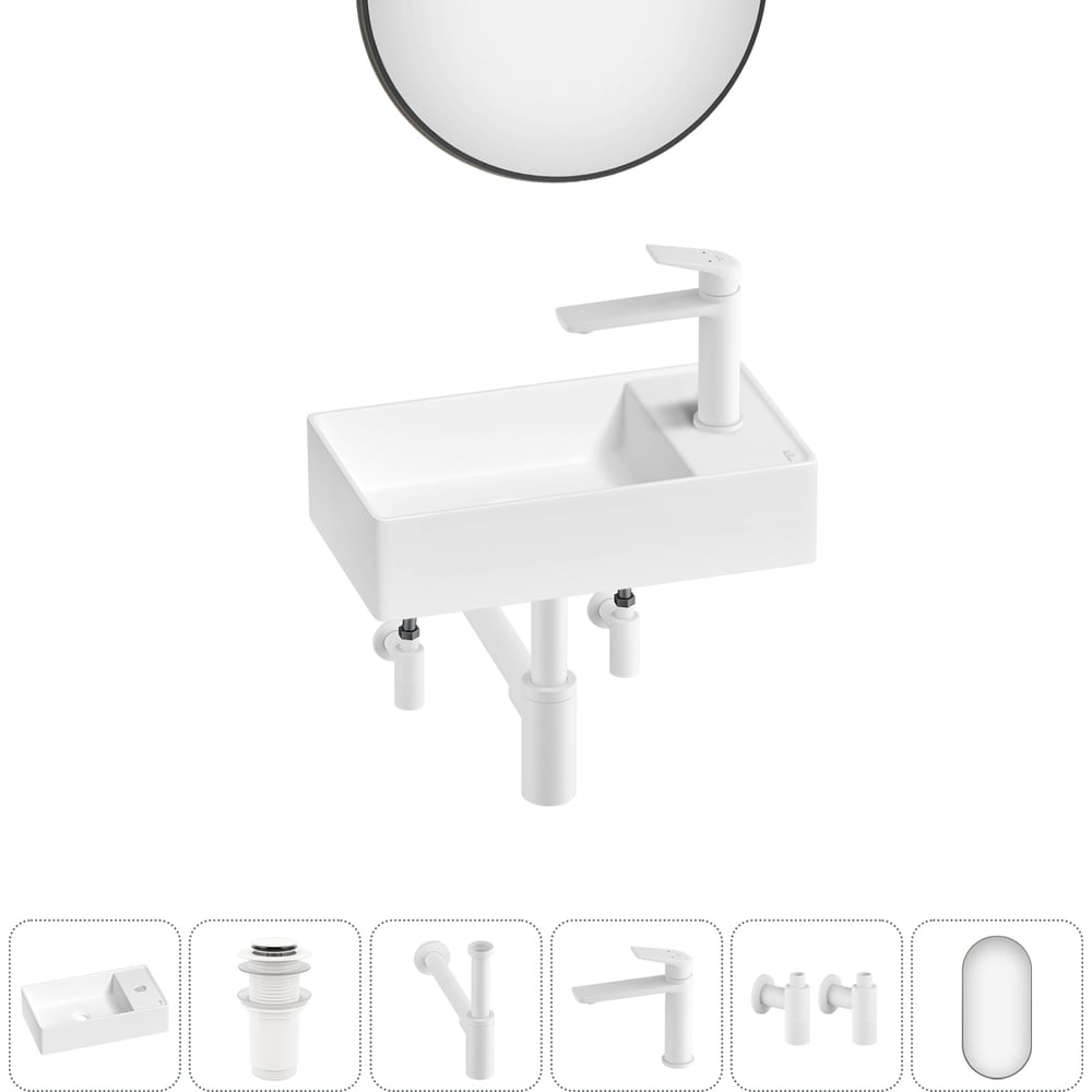 Изображение товара Мини-раковина для ванной комнаты 6 в 1 Wellsee WC Area оригинальный дизайн