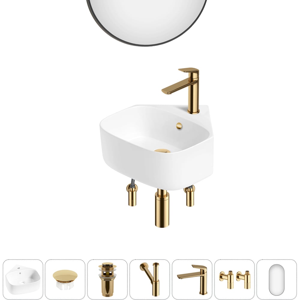 Изображение товара Мини-раковина для ванной комнаты и туалета Wellsee WC Area 7 в 1