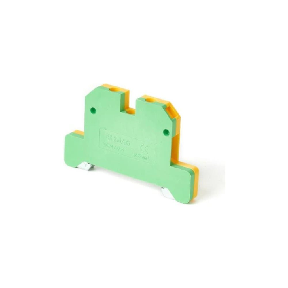 Изображение товара Колодка клеммная HLT JXB-2,5PEN 50 штук желто-зеленая