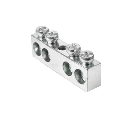 Изображение товара Шина HLT PEN земля-ноль, 6x9мм, 4/1 8групп/крепеж по центру, никелированная 20 штук/упаковка 081-09-089