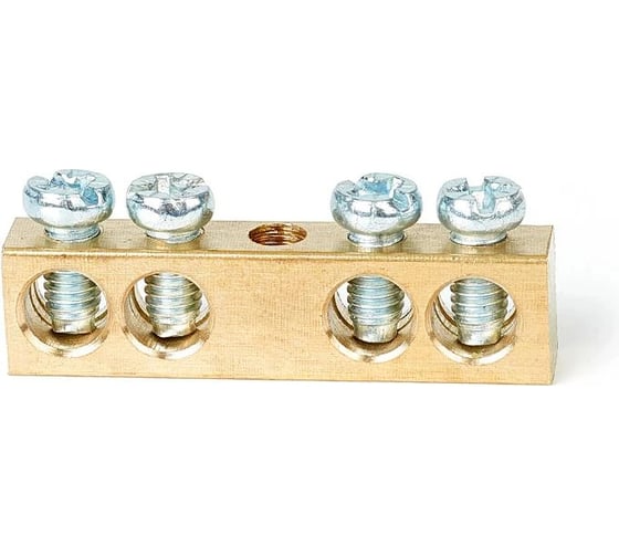 Изображение товара Шина HLT PEN земля-ноль, 6x9мм, 4/1 4групп/крепеж по центру, 20 штук/упаковка 081-09-01