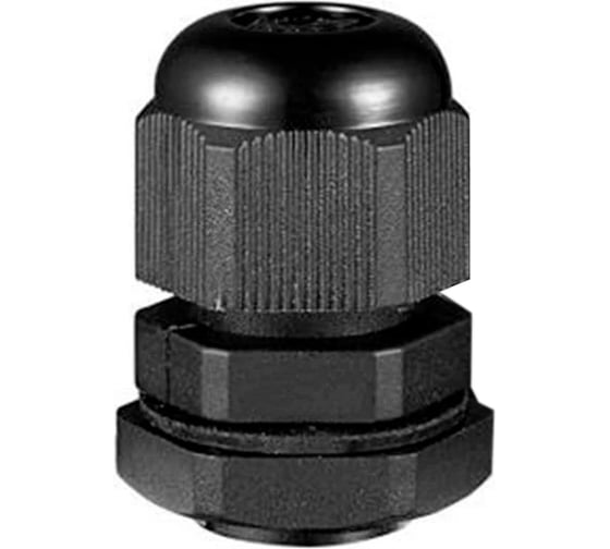 Изображение товара Сальник HLT PG-13,5, диаметр проводника 6-12мм, IP68, черный, 100 штук/упаковка 083-01-23