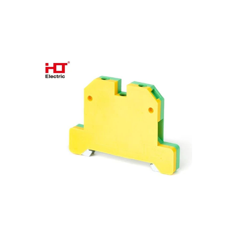 Изображение товара Колодка клеммная HLT JXB-4PEN 4мм, JXB-земля, 50 штук/упаковка 081-23-02