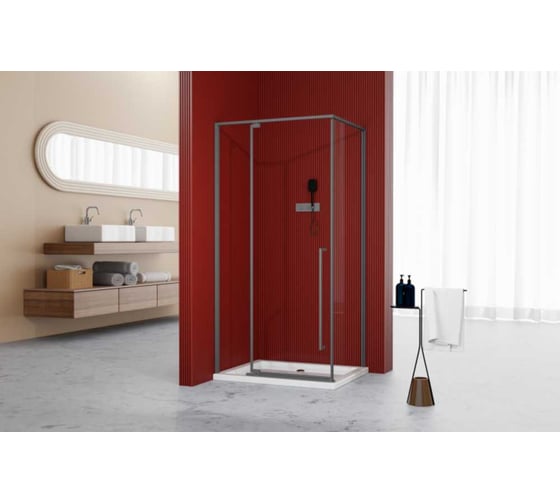 Изображение товара Ограждение душевое Esbano ESA-108PS-GM оружейная сталь ESOGA108PSGM