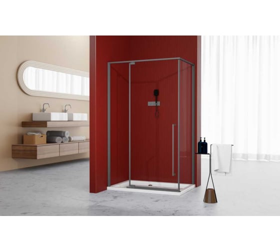 Изображение товара Ограждение душевое Esbano ESA-119PS-GM оружейная сталь ESOGA119PSGM