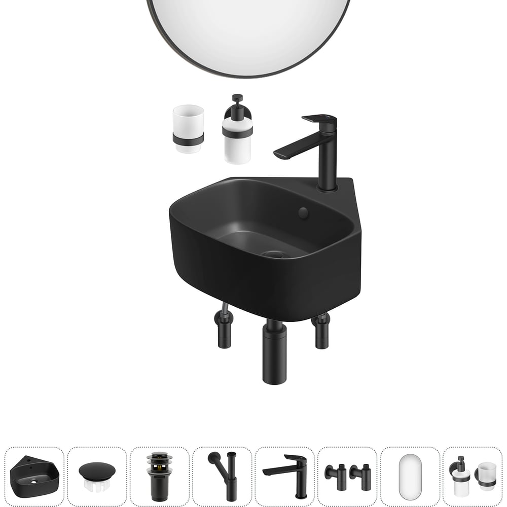 Изображение товара Мини-раковина для ванной комнаты или туалета Wellsee WC Area 8 в 1