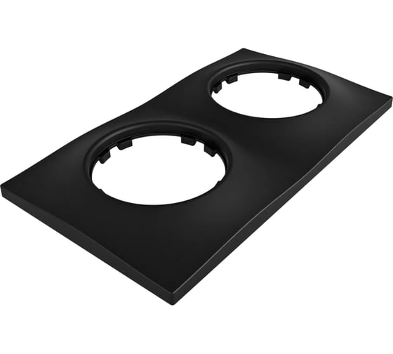 Изображение товара Рамка МЕЗОНИНЪ 2-местная пластиковая, встраиваемая, волна, цвет - антрацит GE35732-58