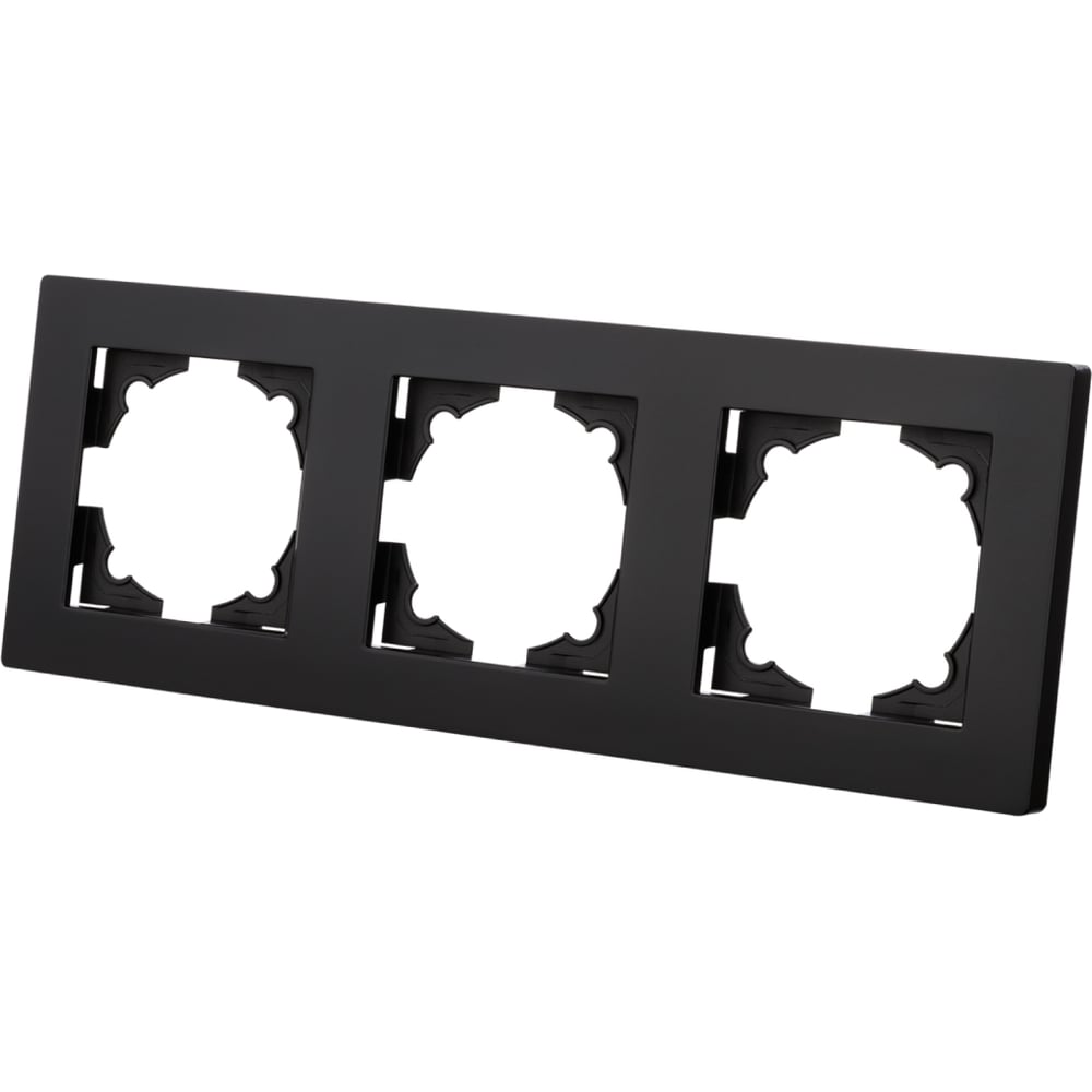 Изображение товара Рамка TDM ELECTRIC Сенеж 3-х постовая черная из АБС-пластика