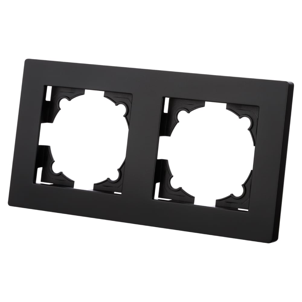 Изображение товара Рамка TDM ELECTRIC Сенеж 2 поста черная IP20 из АБС-пластика