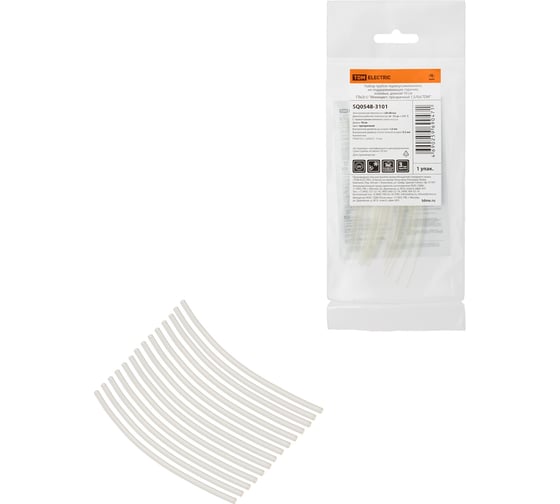 Изображение товара Набор трубок термоусаживаемых TDM ELECTRIC, клеевых ТТк(3:1) Моноцвет, прозрачный 1,5/0,6 TDM SQ0548-3101