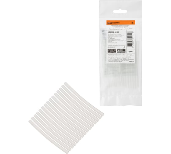 Изображение товара Набор трубок термоусаживаемых TDM ELECTRIC, клеевых ТТк(3:1) Моноцвет, прозрачный 3,2/1,0 TDM SQ0548-3103