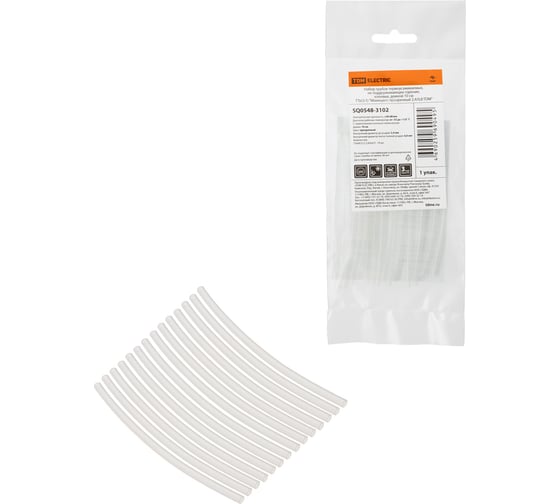 Изображение товара Набор трубок термоусаживаемых TDM ELECTRIC, клеевых ТТк(3:1) Моноцвет, прозрачный 2,4/0,8 TDM SQ0548-3102