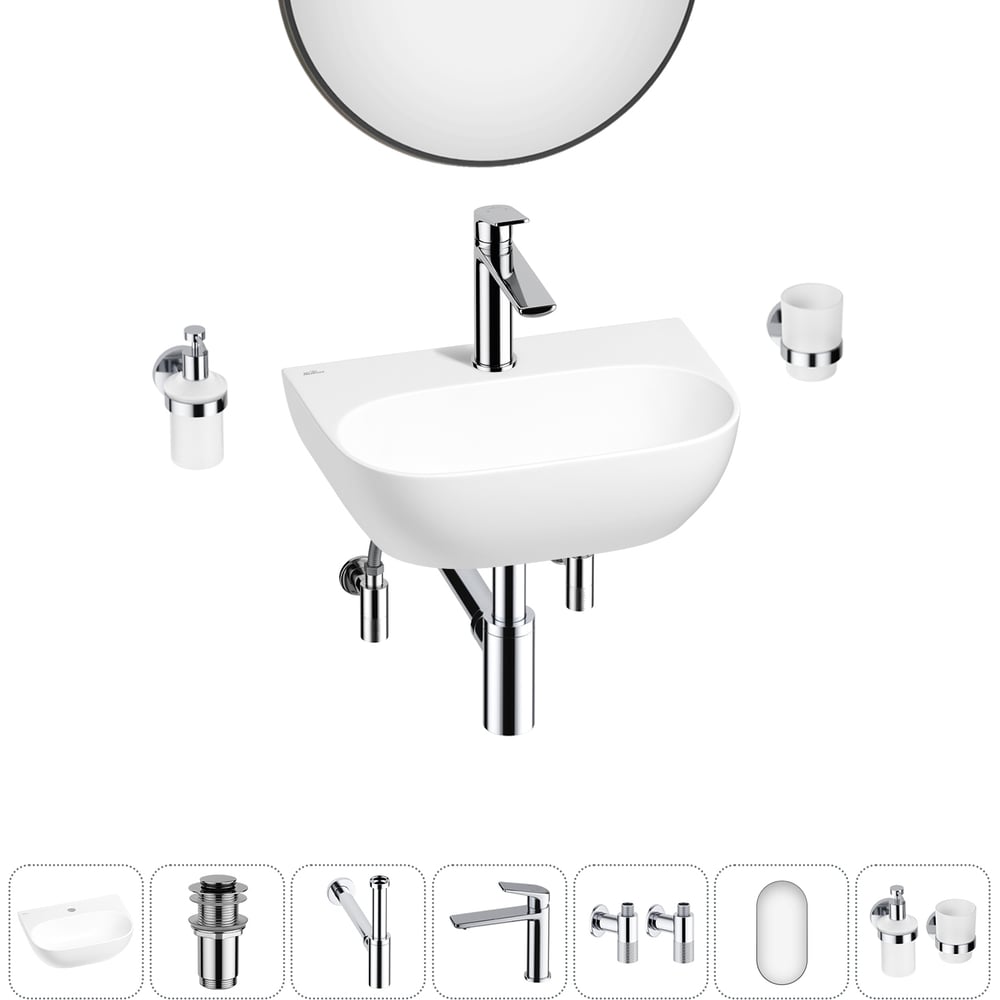 Изображение товара Мини-раковина для ванной комнаты или туалета Wellsee WC Area 7 в 1