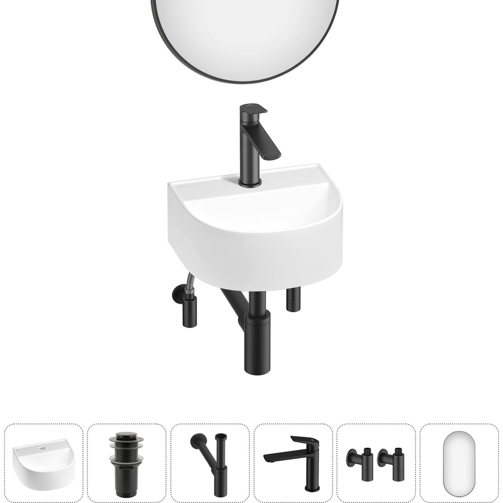 Изображение товара Мини-раковина для ванной комнаты или туалета Wellsee WC Area 6 в 1