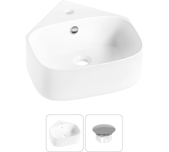 Изображение товара Мини-раковина для ванной комнаты или туалета Wellsee WC Area ширина 39 см 30180401R