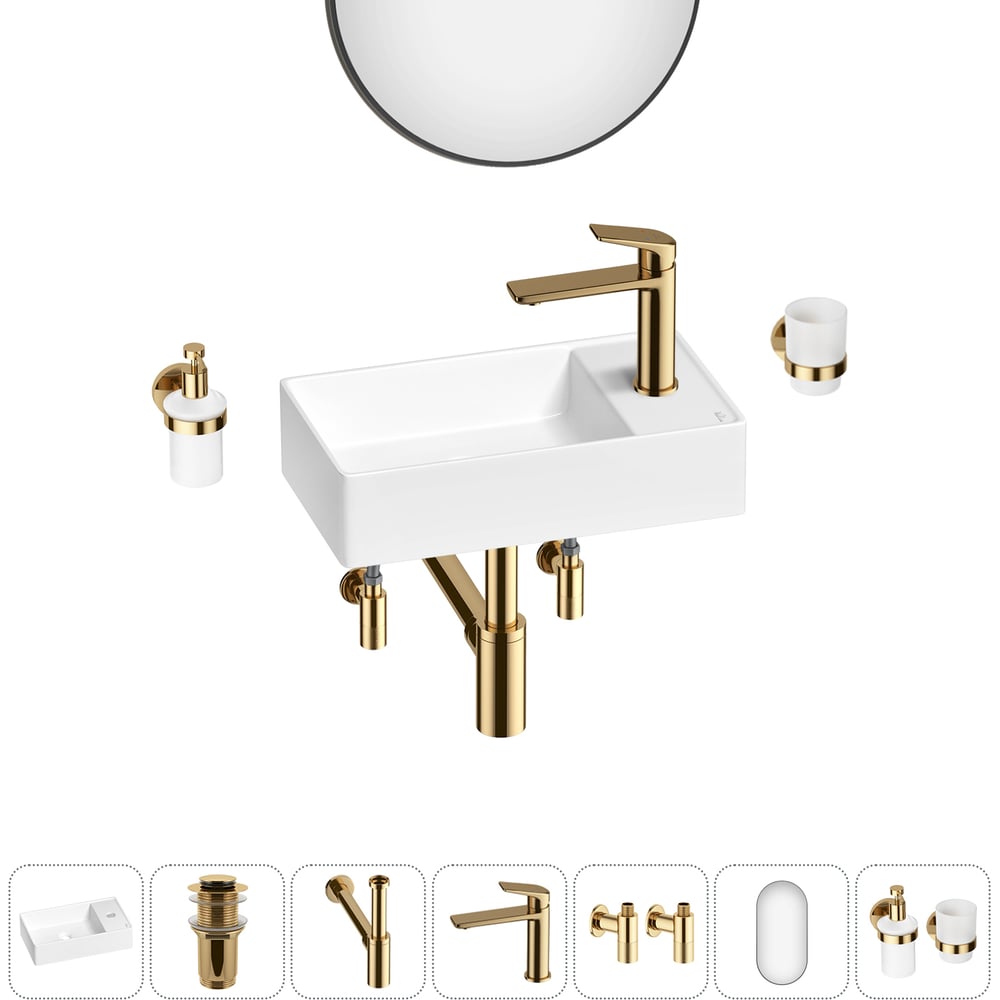 Изображение товара Мини-раковина для ванной комнаты или туалета Wellsee WC Area 7 в 1