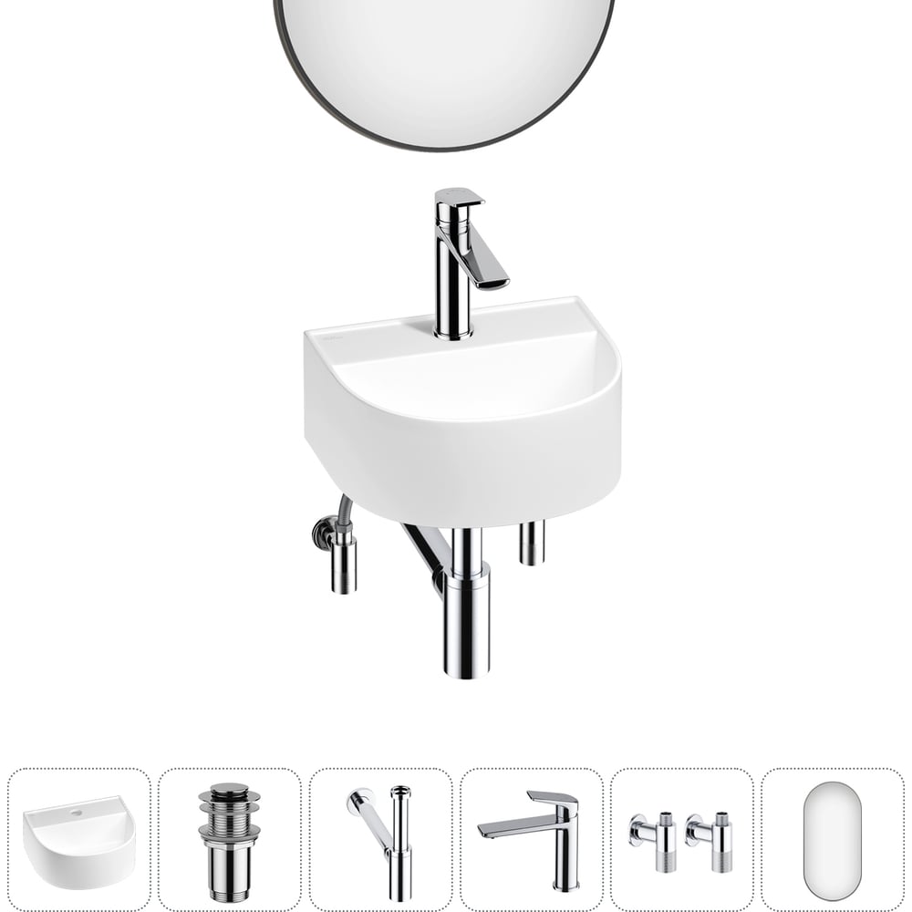 Изображение товара Мини-раковина для ванной комнаты или туалета Wellsee WC Area 6 в 1