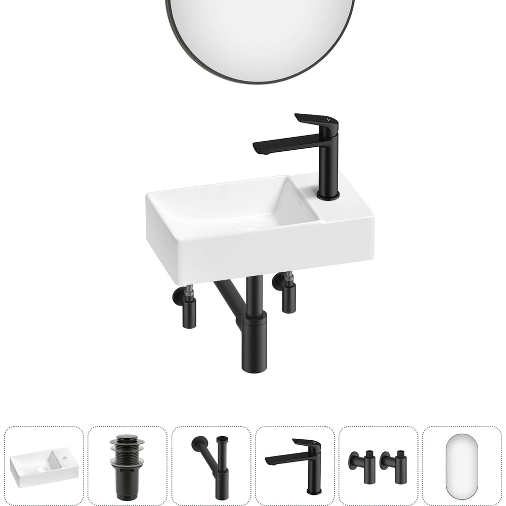 Изображение товара Мини-раковина для ванной комнаты или туалета Wellsee WC Area 6 в 1