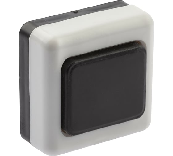 Изображение товара Кнопка дверного звонка ЭРА D2 проводной, черный, 1 мелодия Б0051802